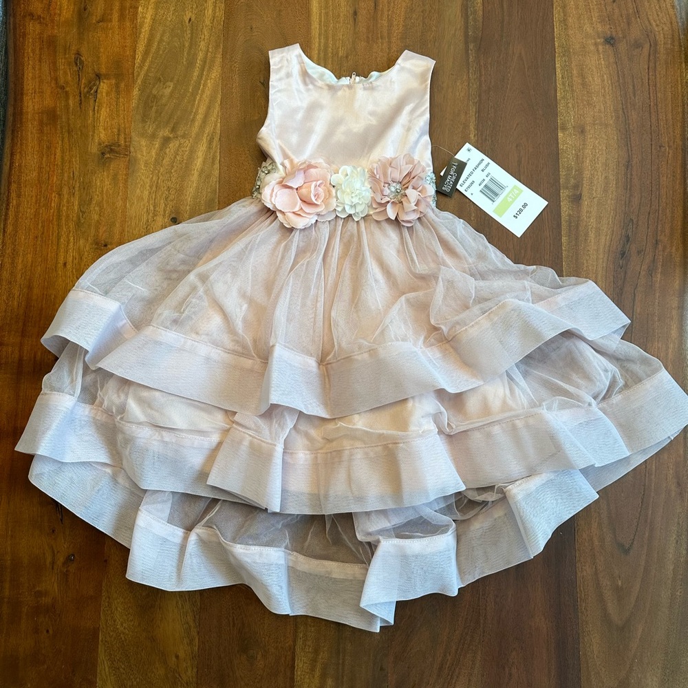 RARE EDITIONS Blush Girls Party Dress